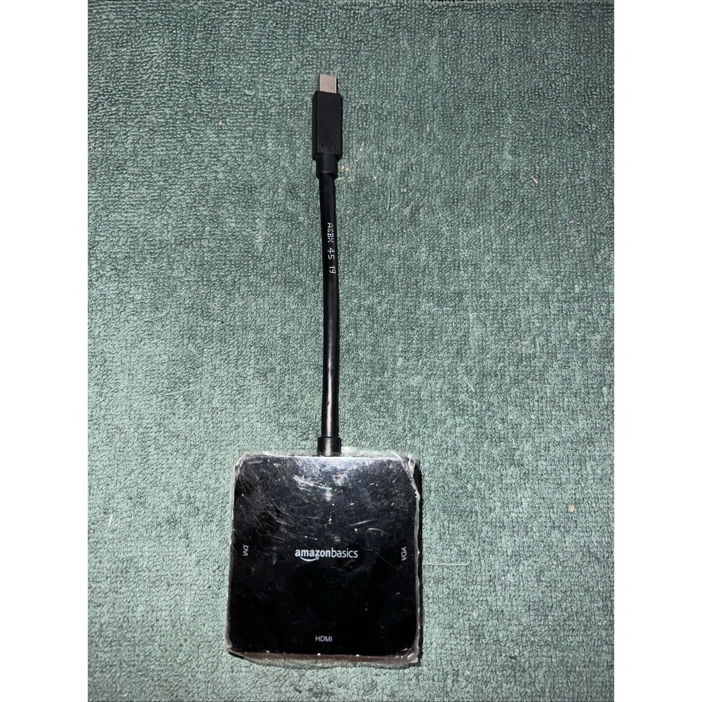 Amazon Basics 3 in 1 Mini DisplayPort to HDMI/DVI/VGA Adapter - Black